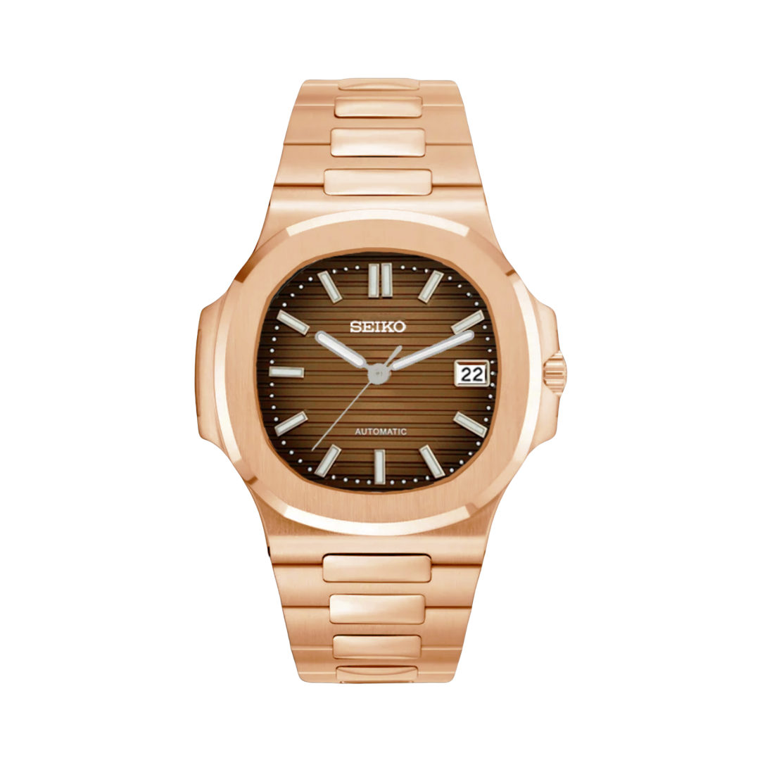 Seiko Solar Flare – Gold Frame & Orange Dial