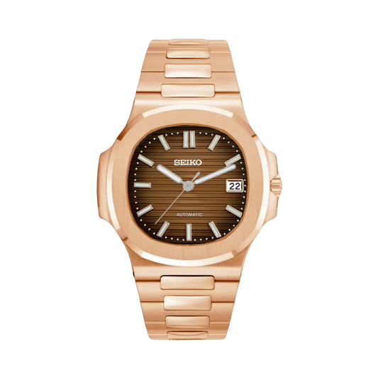 Seiko Solar Flare – Gold Frame & Orange Dial